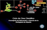 Ciclo de Cine Científico Consejería de Educación y Ciencia de la Embajada de España.