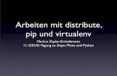 Arbeiten mit distribute, pip und virtualenv