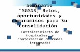 Seminario SGSSS; Retos, oportunidades y compromisos para su consolidación Fortalecimiento de hospitales, y conformación de redes integradas.