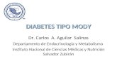 DIABETES TIPO MODY Dr. Carlos A. Aguilar Salinas Departamento de Endocrinología y Metabolismo Instituto Nacional de Ciencias Médicas y Nutrición Salvador.