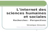 L’internet des sciences humaines et sociales. Recherches - Perspectives