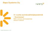Mikko Juntunen 13.9.2012: Naps systems - 31 vuotta aurinkosähköjärjestelmiä Suomessa