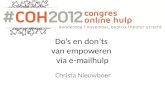 Do's en don'ts van empoweren via e-mailhulp - Christa Nieuwboer