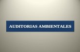 AUDITORIAS AMBIENTALES 1. TERMINOS Auditoría: Proceso sistemático, independiente y documentado para obtener evidencia de la auditoría y evaluarla objetivamente.