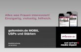 Mobile Impact Academy II - USPs und Stärken ausgewählter Mobile Portale - gofeminin.de