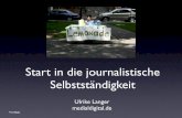 Start in den freien Journalismus - Seminar Selbstständigkeit