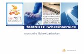 fastNOTE SchreibService - Ihr Schreibdienst