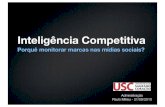 Palestra Inteligência Competitiva: Porquê monitorar marcas nas mídias sociais? (USC Bauru)