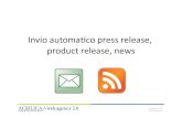 invio automatico press release, product release, news