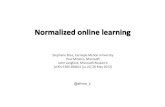 normalized online learning