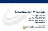 Actualización Tributaria Ley 1430 de 2.010 Ley 1450 de 2.011 Decreto 660 de 2.011 Decreto 2645 de 2.011 Agosto de 2011.