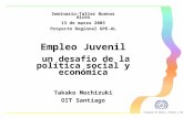 Programa de Género, Pobreza y Empleo Empleo Juvenil un desafio de la política social y económica Takako Mochizuki OIT Santiago Seminario-Taller Buenos.