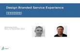 Designing branded service experience workshop