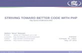 Striving towards better PHP code