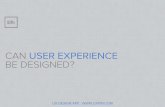 Can User Experience Design be Designed?