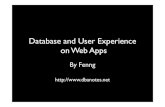 Database And User Experience for Web Apps