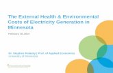 The External Health & Environmental Costs of Electricity Generation in Minnesota