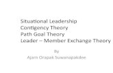 Situational leadership, contigency Theory, Path and Goal Theory