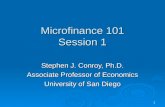 Microfinance 101 Session 1 - Dr. Stephen Conroy
