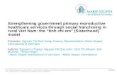 Strengthening government primary reproductive healthcare services through social franchising in rural Viet Nam