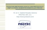 ESTACION METEOROLOGICA CON PROTOCOLO DNP 3.0 PARA SUBESTACIONES ELECTRICAS M. en C. Gabriel Rosales Zamora PROTEC DR, S.A.