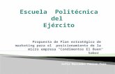 Propuesta de Plan estratégico de marketing para el posicionamiento de la micro empresa “Condimentos El Buen Sabor” Sofía Mercedes Paucar Toro.