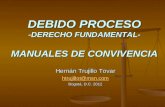 DEBIDO PROCESO -DERECHO FUNDAMENTAL- MANUALES DE CONVIVENCIA Hernán Trujillo Tovar htrujillot@msn.com Bogotá, D.C. 2012.