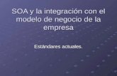 SOA y la integración con el modelo de negocio de la empresa Estándares actuales.