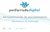 Racionalización de procedimientos Ayuntamiento de Ponferrada.