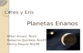 Ceres y Eris Ceres y Eris Planetas Enanos Mikel Arnaiz. Nro5 Natacha Quintero Nro37 Henry Requiz Nro38.