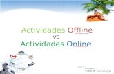 Actividades Offline VS Actividades Online. Definición Actividades OnlineActividades Offline.