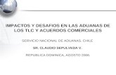 IMPACTOS Y DESAFIOS EN LAS ADUANAS DE LOS TLC Y ACUERDOS COMERCIALES SERVICIO NACIONAL DE ADUANAS. CHILE SR. CLAUDIO SEPULVEDA V. REPUBLICA DOMINICA, AGOSTO.