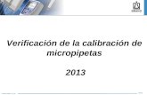 © BRAND GMBH + CO KG PM/LS Verificación de la calibración de micropipetas 2013.