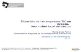 Situación de las empresas TIC en Aragón. Una visión local del sector María Jesús Perich Observatorio Aragonés de la Sociedad de la Información Zaragoza,