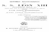 Lettres Apostoliques de S.S.leon XIII - (Tome 1)