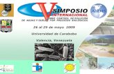 26 al 29 de mayo 2009 Universidad de Carabobo Valencia, Venezuela.
