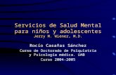 Servicios de Salud Mental para niños y adolescentes Jerry M. Wiener, M.D. Rocío Casañas Sánchez Curso de Doctorado de Psiquiatría y Psicología médica.