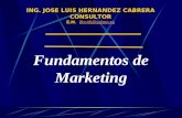 ING. JOSE LUIS HERNANDEZ CABRERA CONSULTOR E.M. jlhc46@yahoo.es jlhc46@yahoo.es Fundamentos de Marketing.