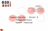 ADD+ Buenos Aires - Argentina Barcelona – España Bogotá – Colombia Montevideo - Uruguay Capacitación – Nivel 3 Arquitectura KwARP /Gestad.