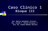 Caso Clínico 1 Bloque III Dra. Mónica Hernández Victoria. Dra. Erandi C. Molina Enríquez S. Dra. Ma. Carmen Méndez Herrera.