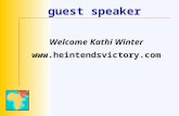 Guest speaker Welcome Kathi Winter .
