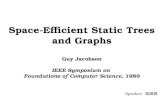 Space-Efficient Static Trees and Graphs Guy Jacobson IEEE Symposium on Foundations of Computer Science, 1989 Speaker: