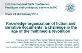 11th International ISKO Conference Paradigms and conceptual systems in KO Rome 23-26 February 2010 Knowledge organization of fiction and narrative documents: