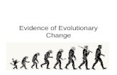 Evidence of Evolutionary Change. Comparing Fossils Evidence for Evolution Shows that Living Systems change Change is STILL happening.