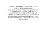 CRIME DOLOSO E CRIME CULPOSO