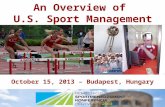 An Overview of U.S. Sport Management October 15, 2013 – Budapest, Hungary.