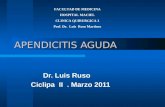 Apendicitis Aguda. Teorico.ciclipa 2. Marzo 2011.