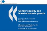 Gender equality can boost economic growth Prof. Louka T. Katseli, Director OECD Development Centre Measuring and Fostering the Progress of Societies Istanbul.
