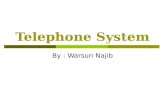 Telephone System By : Warsun Najib. Telepon System Concept Telephone network is often called as PSTN (Public Switch Telephone Network) Telephone Device.