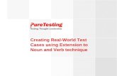 © PureTesting 2007Testing Thought Leadership Creating Real-World Test Cases using Extension to Noun and Verb technique.